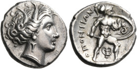 LOKRIS. Lokris Opuntii. Circa 356-338 BC. Triobol (Silver, 15 mm, 2.56 g, 11 h). Head of Persephone to right, wearing wreath of grain leaves and singl...