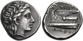 BITHYNIA. Kios. Circa 350-300 BC. Hemidrachm (Silver, 13 mm, 2.50 g, 6 h), struck under the magistrate Athenodoros. [KIA] Laureate head of Apollo to r...