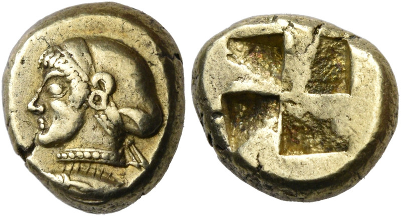 MYSIA. Kyzikos. Circa 500-450 BC. Hekte (Electrum, 11 mm, 2.75 g). Female head t...