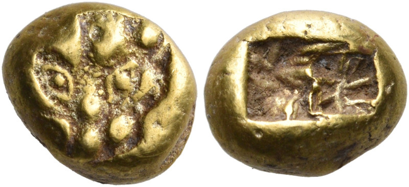 IONIA. Uncertain mint. Circa 600-550 BC. Hekte (Electrum, 9.5 mm, 2.41 g), Lydo-...