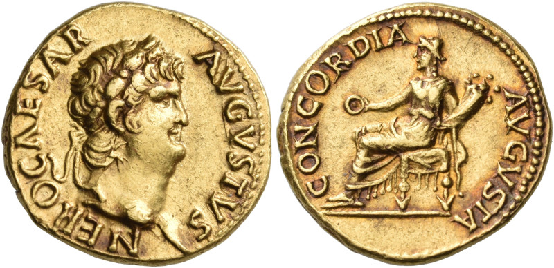 Nero, 54-68. Aureus (Gold, 18 mm, 7.26 g, 7 h), Rome, 64-65. NERO CAESAR AVGVSTV...