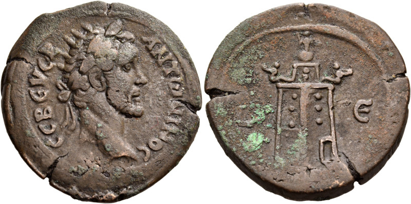 EGYPT. Alexandria. Antoninus Pius, 138-161. Hemidrachm (Bronze, 30 mm, 15.26 g, ...