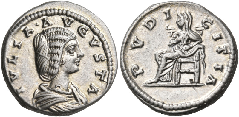 Julia Domna, Augusta, 193-217. Denarius (Silver, 18.5 mm, 3.78 g, 6 h), Laodicea...