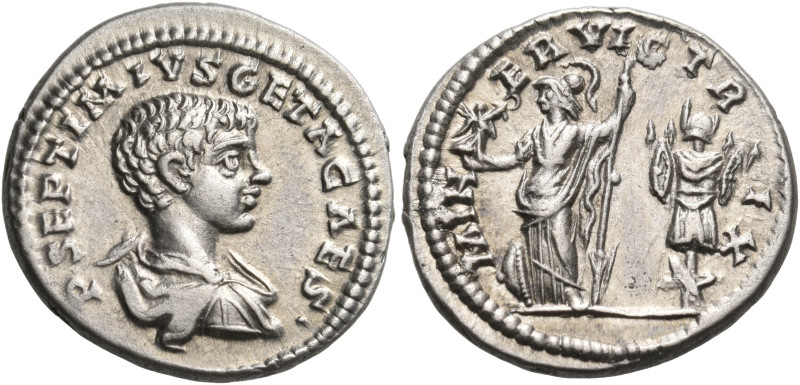 Geta, as Caesar, 198-209. Denarius (Silver, 19 mm, 3.41 g, 12 h), Laodicea ad Ma...