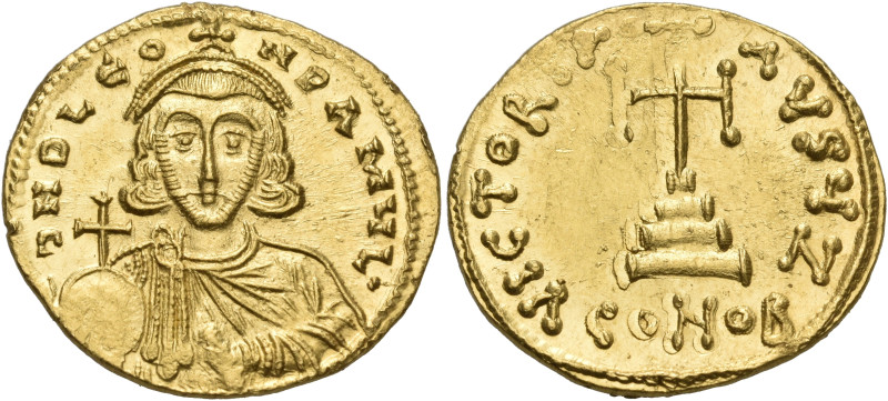 Leo III the "Isaurian", 717-741. Solidus (Gold, 21 mm, 4.47 g, 6 h), Constantino...