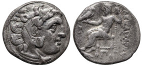 Greek
Alexander III 'the Great' (336-323 BC). Kolophon mint. Circa 310-301 BC.
AR Drachm (17.2mm 4.08g)
Obv. Head of Herakles right, wearing lion s...