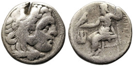 Greek
KINGS of MACEDON. Philip III Arrhidaios. (323-317 BC). In the types of Alexander III. Kolophon mint. Struck under Menander or Kleitos, circa 32...