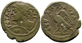 Roman Provincial
GALATIA. Ankyra. Geta (198-211 AD)
AE Bronze (19.5mm 3.81g)
Obv: ΓΕΤΑC AVΓΟ, laureate bust with shield and spear to left
Rev: MHT...