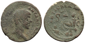 Roman Provincial
SYRIA, Seleucis and Pieria. Antioch. Elagabalus (218-222 AD)
AE Bronze (32mm 13.83g)
Obv: Laureate head right
Rev: Tyche, veiled ...