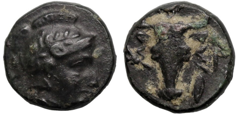 Greek
TROAS. Assos. (Circa 400-241 BC).
AE Bronze (10mm 1.35g)
Obv: Head of A...