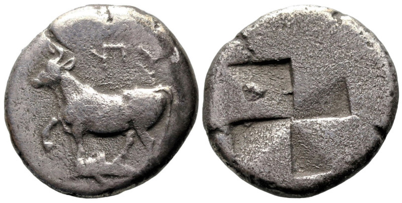 Greek
THRACE. Byzantion. (Circa 340-320 BC).
AR Siglos (17.9mm 4.85)
Obv: ΠΥ....