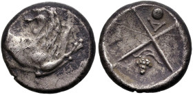 Greek
THRACIAN CHERSONESOS. 'Kardia'. (Circa 357-320 BC).
AR Hemidrachm (12mm 2.23g)
Obv: Forepart of lion to right, head reverted
Rev: Quadripart...