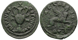 Roman Provincial
ISLANDS OFF IONIA. Chios. Pseudo-autonomous issue. (Mid third century AD)
AE Bronze (25mm 4.77g)
Obv: ΑϹϹΑΡΙΑ ΔΥΩ. sphinx seated r...