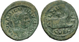 Roman Provincial
THRACE. Coela. Caracalla (198-217 AD)
AE Bronze (19.1mm 4.09g)
Obv: M AVR ANTONINVS PIV AV. Laureate, draped bust right
Rev: Prow...