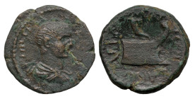 Roman Provincial
THRACE. Coela. Maximus, Caesar (235-238 AD).
AE Bronze (19mm 5.2g)
Obv: Bareheaded, draped and cuirassed bust right.
Rev: Prow ri...