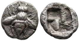 Greek
IONIA. Ephesos. (Circa 550-500 BC).
AR Tritetartemorion or 1/24 stater (7.1mm 0.47g)
Obv: Bee.
Rev: Incuse square punch.
Karweise Series II...