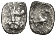 Greek
CILICIA. Isaura. (Circa 333-322 BC).
AR Hemiobol (6.4mm 0.28g)
Obv: Head of Herakles facing slightly left
Rev: Head of lion facing.
Göktürk...