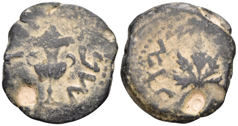 Judea
JUDAEA. Jewish War. (66-70 CE). Jerusalem mint
AE Prutah (22.8mm 2.78g)...