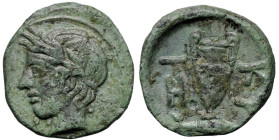Greek
MYSIA. Kyzikos. (Circa 4th century BC)
AE Bronze (9.6mm 0.6g)
Obv: Laureate head of Apollo left.
Rev: KY ZI, amphora; below, tunny right.
V...