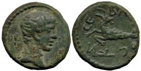 Roman Provincial
MYSIA. Kyzikos. Augustus (27 BC-14 AD)
AE Bronze (17.2mm 4.09g)
Obv: Bare head of Augustus to right.
Rev: CЄBACTOC Capricorn to l...