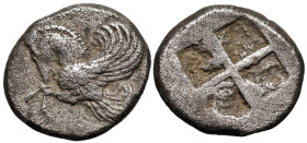 Greek
MYSIA. Lampsakos. (Circa 500-450 BC).
AR Diobol (11mm 1.44g)
Obv: Forepart of Pegasos left.
Rev: Quadripartite incuse square.
Baldwin, Lamp...