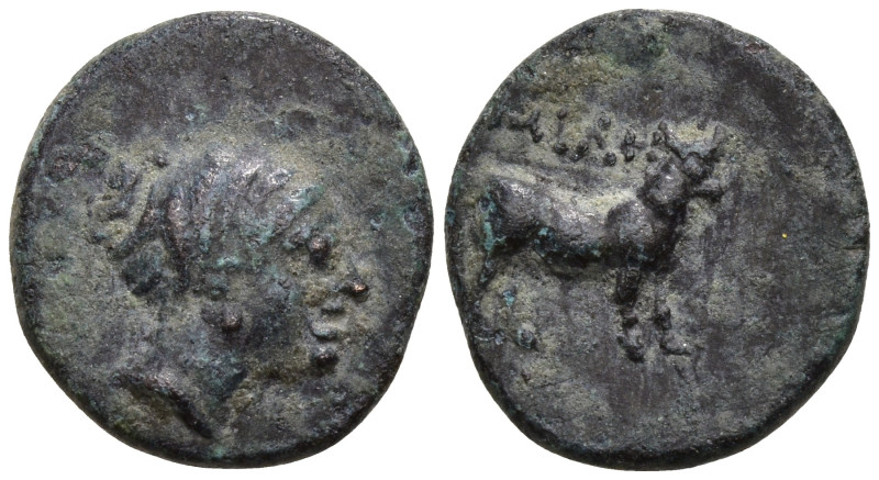 Greek
MYSIA. Miletopolis. (4th-3rd century BC)
AE Bronze (17.7mm 1.56g)
Obv: ...