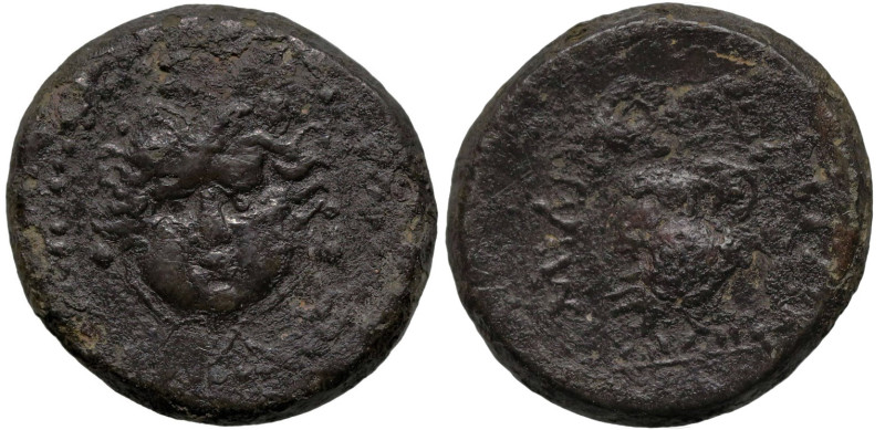 Greek
MYSIA. Miletopolis. (2nd-1st centuries BC).
AE Bronze (16.4mm 3.63g)
Ob...