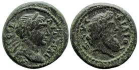 Roman Provincial
MYSIA. Pergamon. Trajan (98-117 AD)
AE Bronze (17.7mm 3.37g)
Obv: ΑΥΤ ΤΡΑΙΑΝΟϹ ϹΕΒ. laureate head of Trajan right
Rev: ΖΕΥϹ ΦΙΛΙΟ...