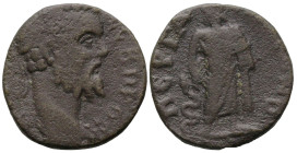 Roman Provincial
MYSIA. Pergamum. Septimius Severus (193-211 AD).
AE Bronze (15.3mm 2.04g)
Obv: Laureate head right
Rev: ΠEPΓA(...). Asklepios sta...