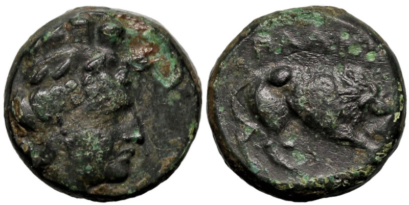 Greek
MYSIA. Plakia. (4th century BC).
AE Bronze (12.6mm 2g)
Obv: Turreted he...