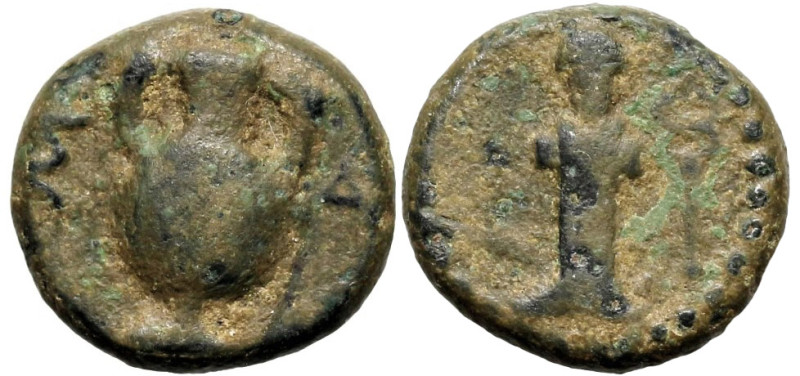 Greek
THRACE. Sestos. (circa 300 BC)
AE Bronze (10.8mm 1.81g)
Obv: Herm facin...