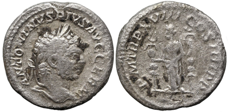 Roman Imperial
Caracalla (198-217 AD). Rome
AR Denarius (17.6mm 2.48g)
Obv: A...