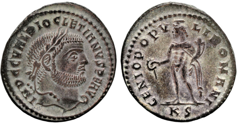 Roman Imperial
Diocletian (284-305 AD). Kyzikos
AE Follis (28.6 mm 9.54g)
Obv...