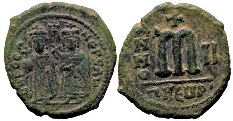 Byzantine
Phocas (602-610 AD). Theoupolis (Antioch). Dated year 2 = 603-4
AE F...