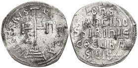 Byzantine
Constantine VI with Irene (780-797 AD). Constantinople
AR Miliaresion (27.8mm 2.07g)
Obv: IҺSЧS XRISTЧS ҺICA. Cross potent set on three s...