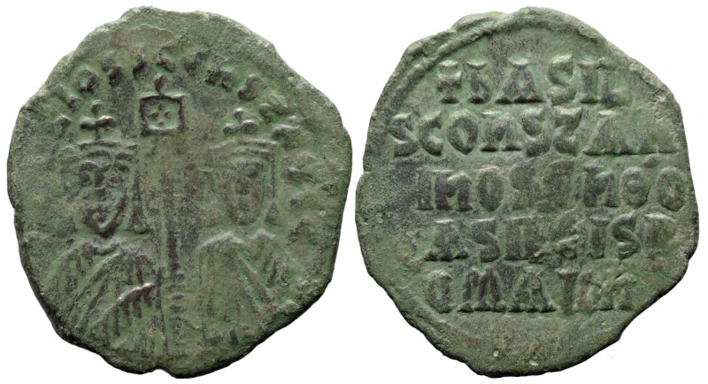 Byzantine
Basil I with Constantine (868-870 AD). Constantinople
AE Follis (28....