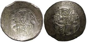 Byzantine
Alexius I Comnenus (1081-1118 AD) Constantinople
BI aspron trachy (27mm 3.86g)
Obv: Christ seated facing on throne with square back, wear...