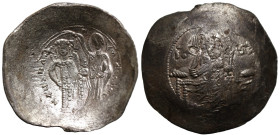 Byzantine
Manuel I Comnenus (1167-1183 AD) Constantinople
BI Aspron Trachy (29.1mm 3.48g)
Obv: Christ, wearing tunic and colobium, seated upon thro...