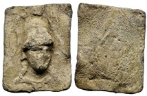 Obv: Draped bust of Athena facing slightly to right, wearing triple-crested helmet
Rev: Blank
(8.6mm 24.6g)