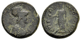 LYDIA. Tripolis. Pseudo-autonomous issue, Antonine era (AD 138-192).Ae.

Condition : Good very fine.

Weight : 5.8 gr
Diameter : 18 mm