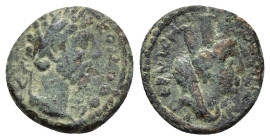 MESOPOTAMIA. Commodus, with Abgar VIII (177-192). Ae.

Condition : Good very fine.

Weight : 1.9 gr
Diameter : 14 mm