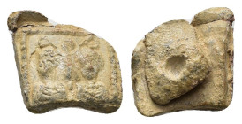 ANCIENT BYZANTINE LEAD.(Circa 7th Century).Ae.

Condition : Good very fine.

Weight : 5.6 gr
Diameter : 17 mm