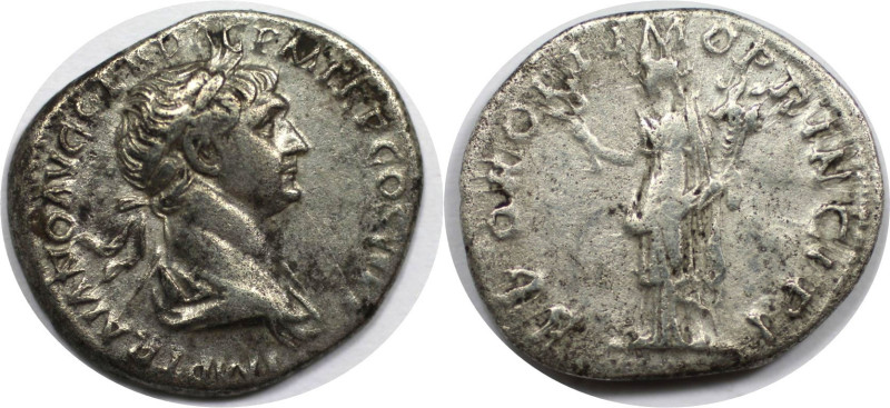 Römische Münzen, MÜNZEN DER RÖMISCHEN KAISERZEIT. Trajan 98-117 n. Chr., Rom. AR...