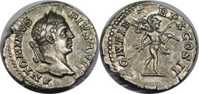Römische Münzen, MÜNZEN DER RÖMISCHEN KAISERZEIT. Caracalla (198-217 n. Chr). Denar 207 n. Chr. 3,12 g. 20,0 mm. Vs.: ANTONINVS PIVS AVG, Büste n.r. R...