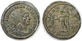 Römische Münzen, MÜNZEN DER RÖMISCHEN KAISERZEIT. Maximianus Herculius (286-310 n. Chr). Antoninianus. (3.39 g. 23.5 mm) Vs.: IMP C MA VAL MAXIMIANVS ...