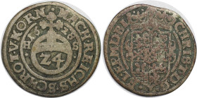 Altdeutsche Münzen und Medaillen, BRAUNSCHWEIG - LÜNEBURG - CELLE. Christian von Minden (1611-1633). 1/24 Taler 1628 HS. Silber. KM 55. Schön