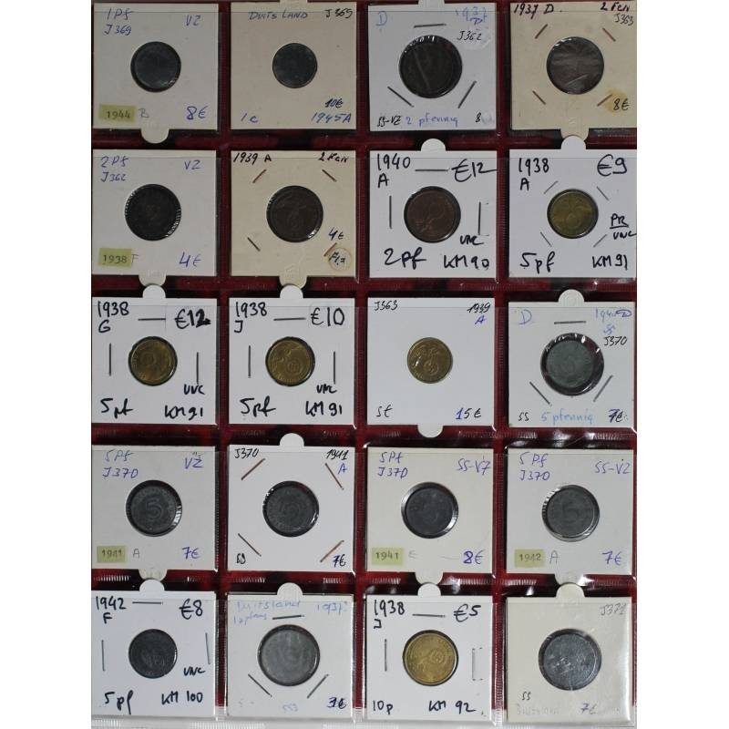 Deutsche Münzen und Medaillen ab 1871, LOTS UND SAMLLUNGEN. 3. Reich 1933-1945. ...