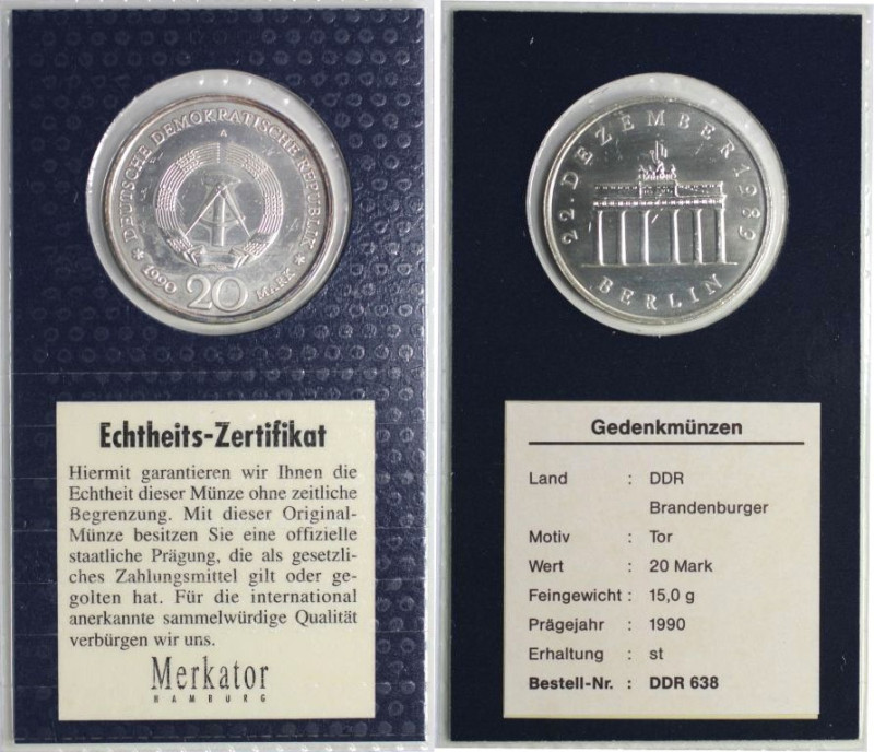 Deutsche Münzen und Medaillen ab 1945, Deutsche Demokratische Republik bis 1990....