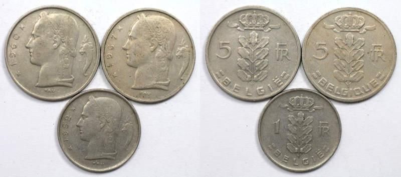 Europäische Münzen und Medaillen, Belgien / Belgium, Lots und Sammlungen. 1 Fran...