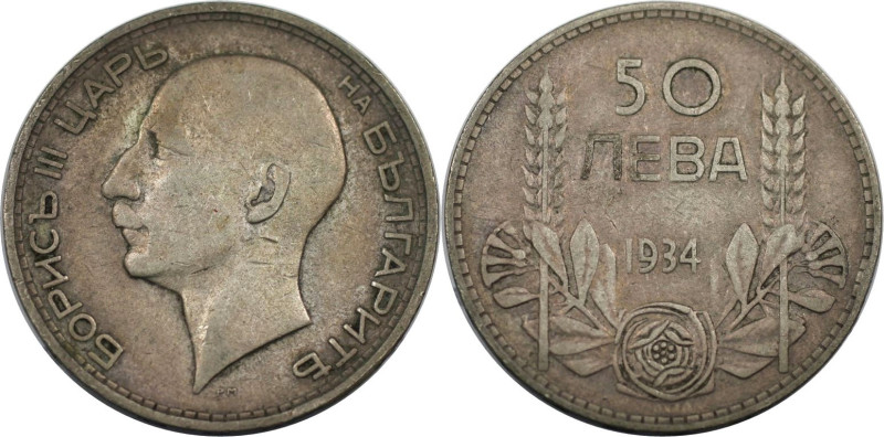 Europäische Münzen und Medaillen, Bulgarien / Bulgaria. Boris III. 50 Lewa 1934....